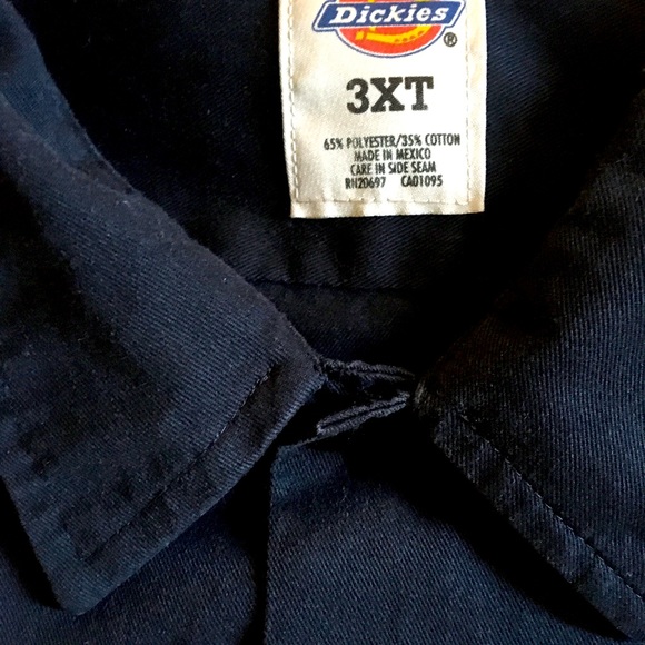DICKIES BLACK WORK SHIRT MENS 3XL XXXL 3XT - Picture 3 of 5